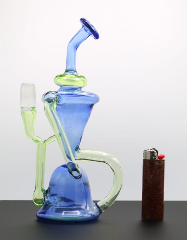 Pop D Glass Art 18mm Male Recycler