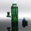 Glassmith Experimental Green Bubble Bottle