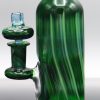Glassmith Experimental Green Bubble Bottle