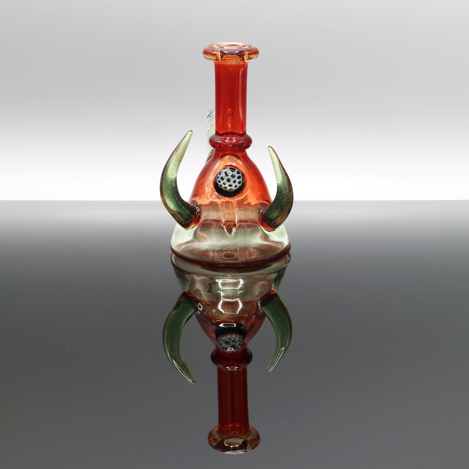 Dandi Glass – Red Horned Honeycomb Micro