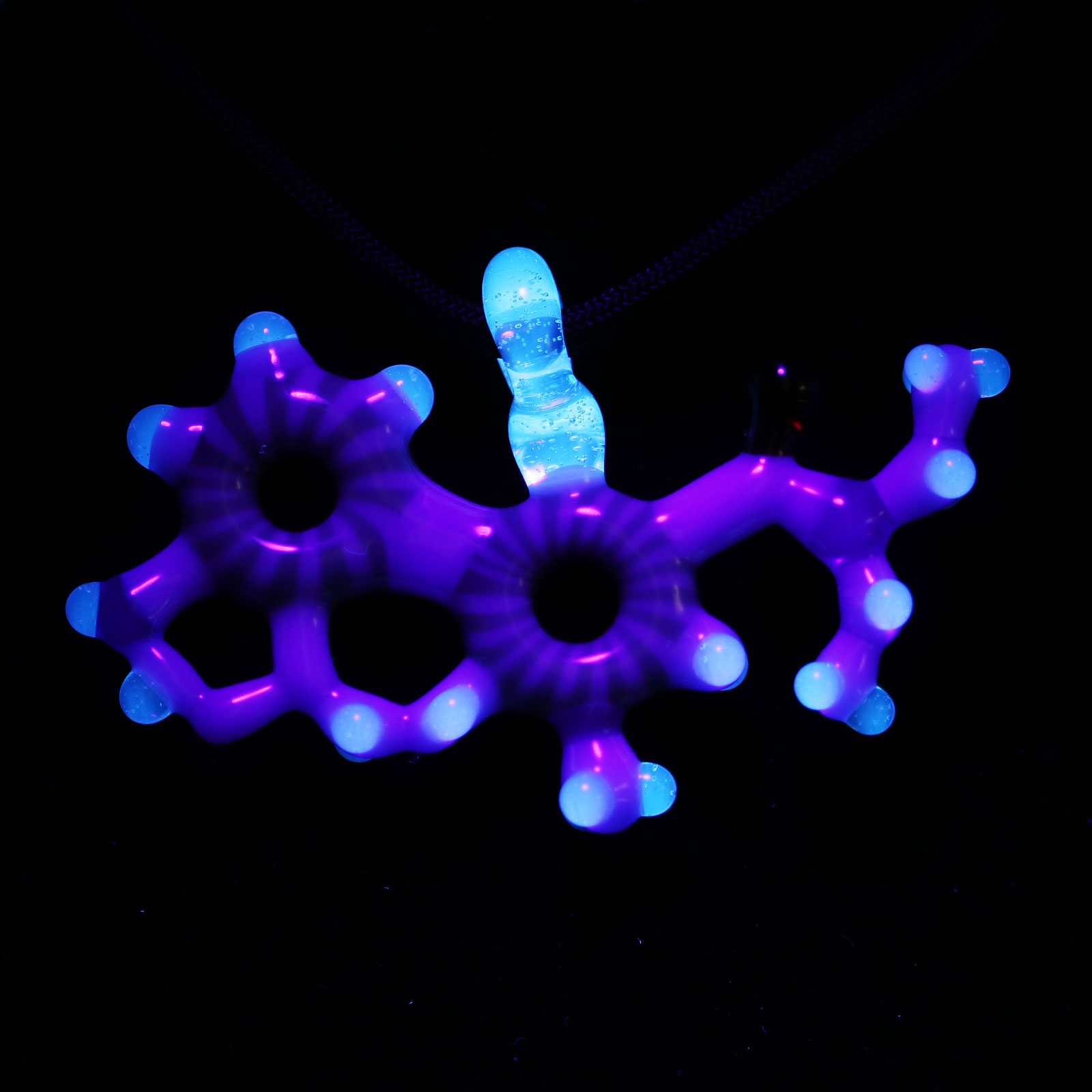 Kaja Glass – LSD Molecule UV Circletech Pendant