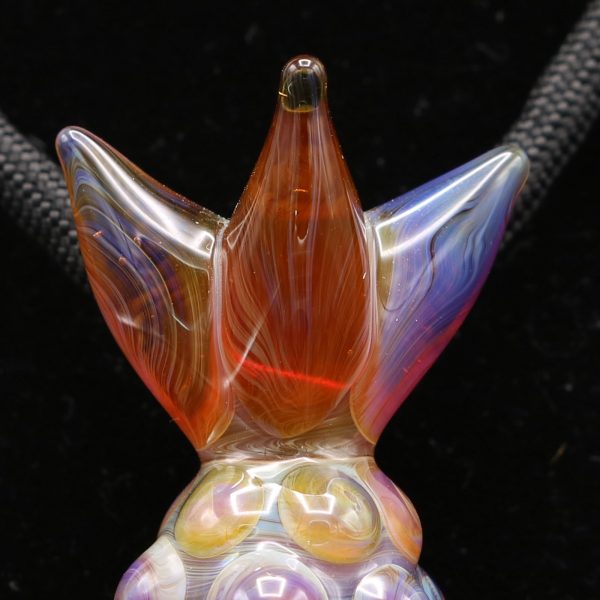 Goose Glass Amber Purple Pineapple Pendant