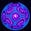 Kaja Glass 9 Section Red and UV Matching Microspiral Glass Pendant