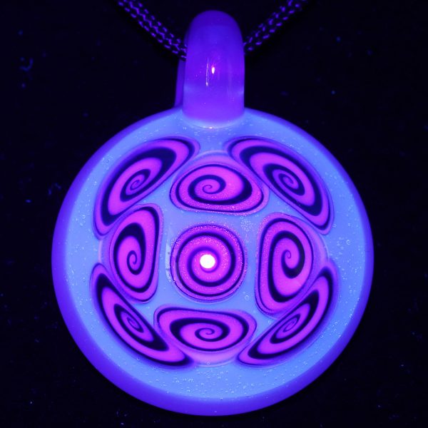 Kaja Glass 9 section Microspiral UV CFL Glass Pendant