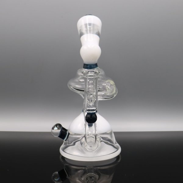 Chappell Glass White and Blue Recycler