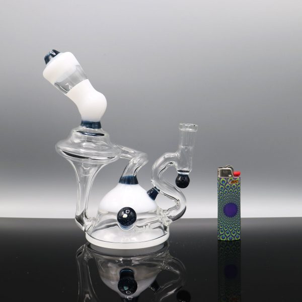 Chappell Glass White and Blue Recycler