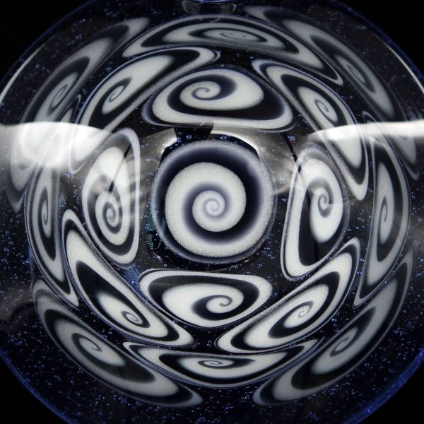 Kaja Glass 17 Section Bluemingo Microspiral Glass Pendant