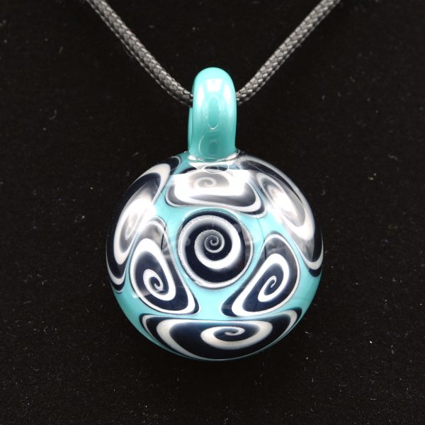 Kaja Glass 7 section microspiral glass pendant