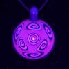 Kaja Glass 7 section microspiral uv glass pendant