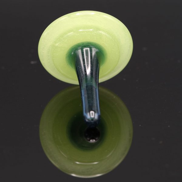 Mike Philpot Blue and Green Spinning Glass Top
