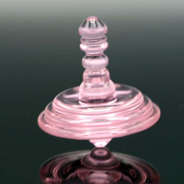 Mike Philpot Pink Spinning Glass Top