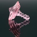 Mike Philpot Pink Spinning Glass Top