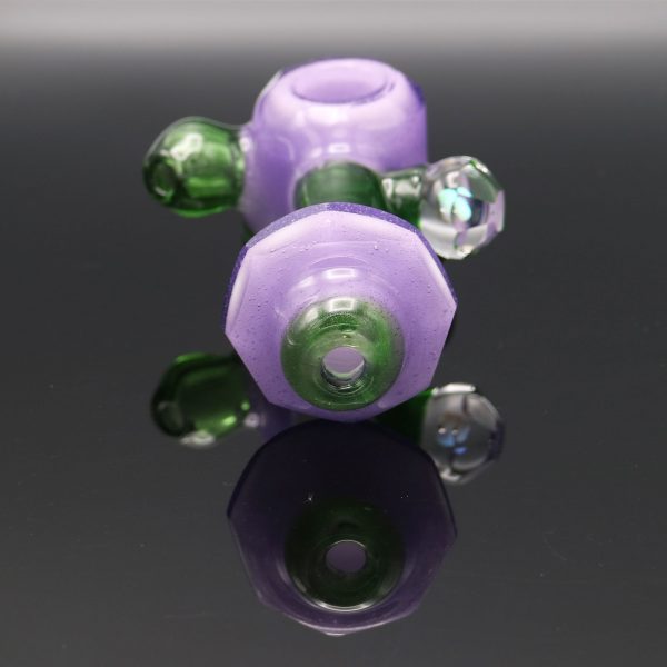Chappell-Glass-Faceted-green-purple-hammer-1