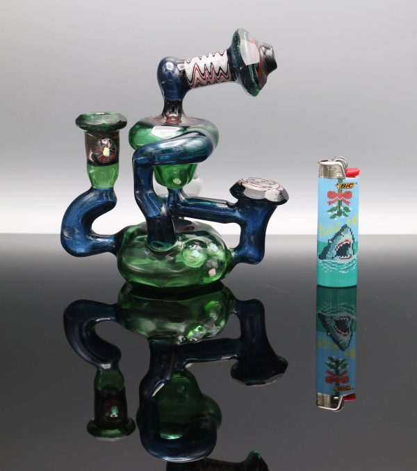 chappell-glass-blue-green-stardust-faceted-recycler-3