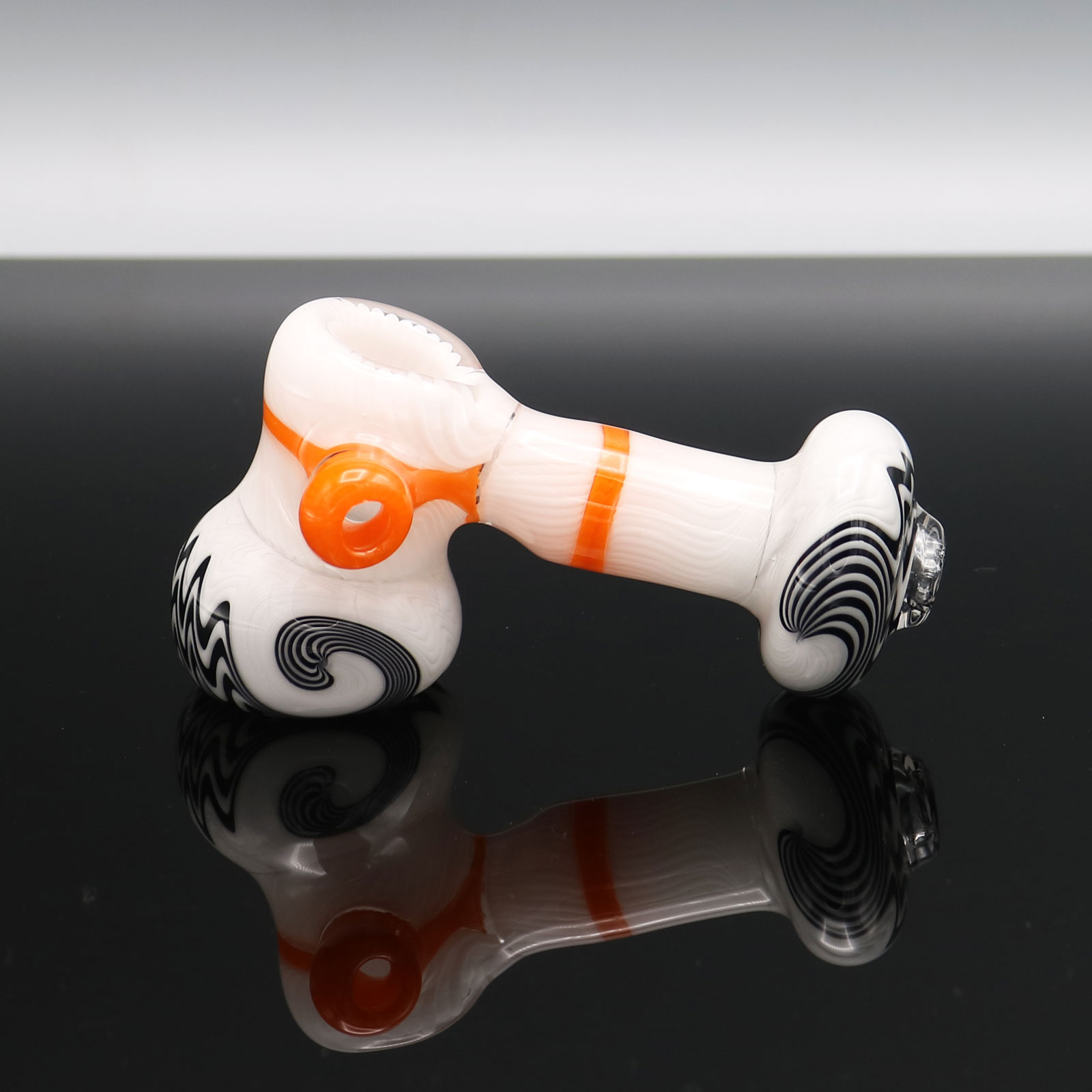 Chappell Glass – White and Orange Mini Hammer