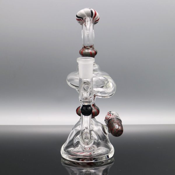 chappell-glass-red-black-white-recycler-with-bead-3