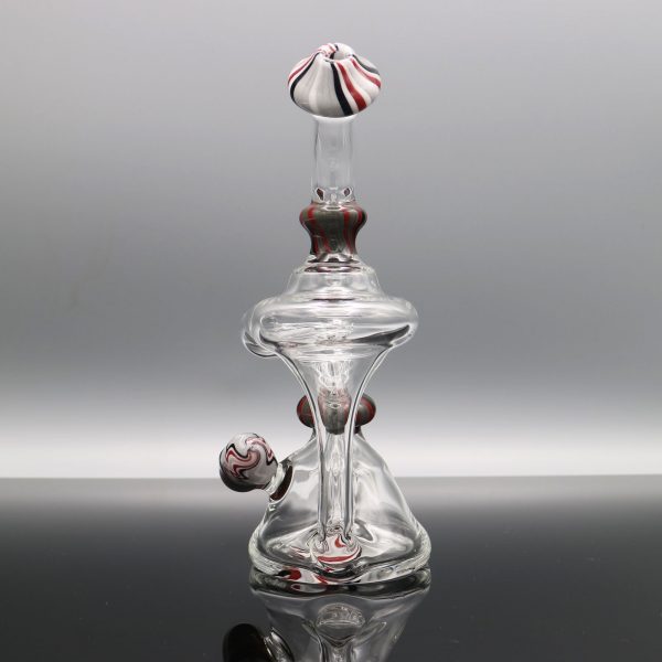 chappell-glass-red-black-white-recycler-with-bead-5